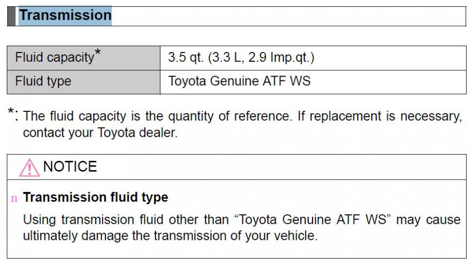 Prius - transaxle fluid warning.JPG